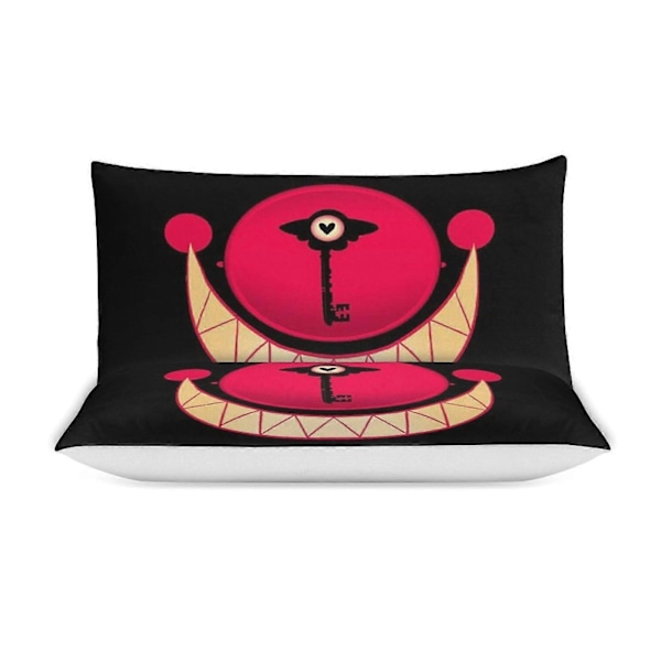 v208 Hazbin Hotel 3-delat Bäddset för Enkelsäng - Inkluderar 1 Enkeltäcke och 2 Örngott - Färgbeständig Mikrofiber - Hazbin Hotel io208 135x200cm 53x78in