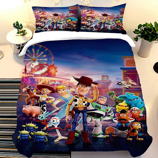 c226 Toy Story Dynetrekksett, Dynetrekk, Sengetøy, Dynesett, Passer for Barn og Voksne, 3 Deler ee226 135x200cm 53x78in