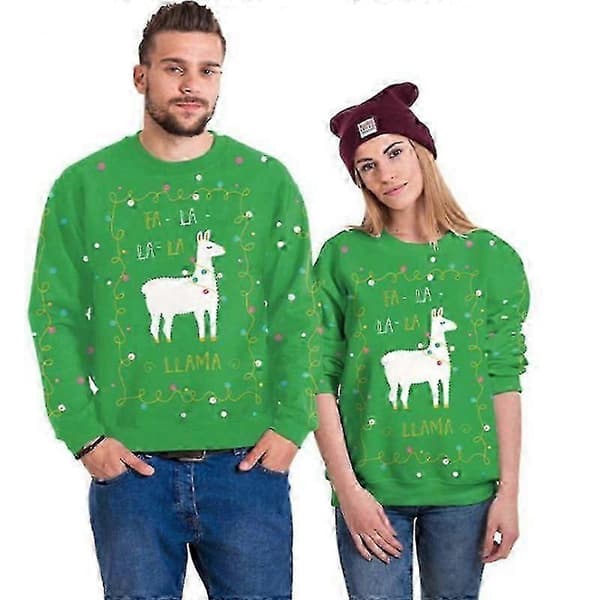 Festlige jule-T-shirts - Langærmet pullover til kvinder og mænd SB102-016 XL