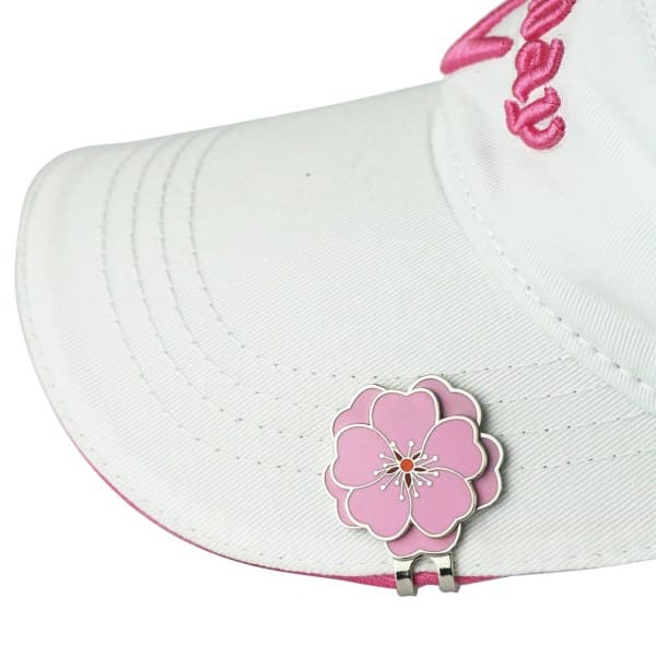 2 stk. blomstrede golfboldmarkører med golfhatteclips til din ven. Golfgaver til kvinder