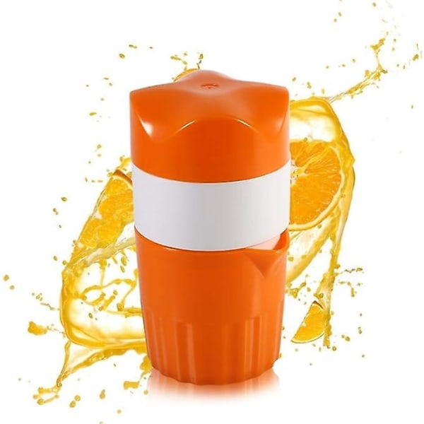 Citruspresser, Håndpresser, Bærbar (farve: Orange og hvid)