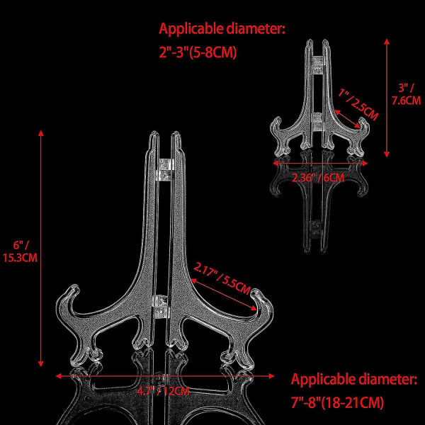 20-pack plaststaffliplattställ för visning av bilder, foton, rätter