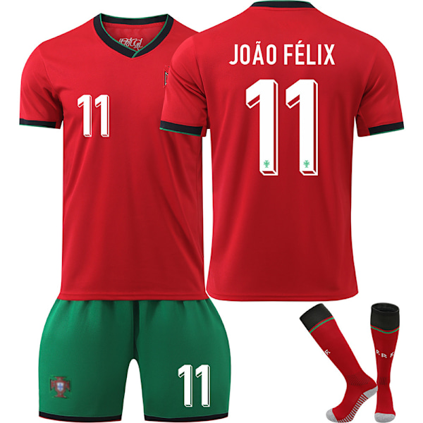 2425 UEFA Euro Portugal NO. 11 JOAO FÉLIX Fotbollströja Set NO. 11 JOAO FÉLIX NO. 11 JOAO FÉLIX NO. 11 JOAO FÉLIX S