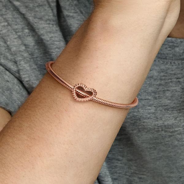 Pandora - Perlebesat Åbent Hjerte Charm - 14k rosaguldplettering
