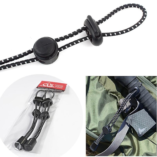 4 stk Ryggsekk Vandrestav Holder, Vandrestav Fikseringsbeslag Elastisk Tau Lanyard for Fjellklatring Klatring Trekking Utendørs