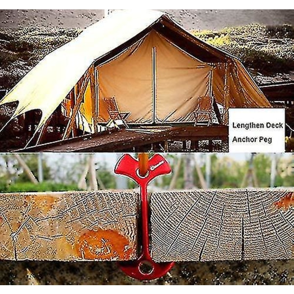 10 stk fiskebeinsteltstenger plugger forlenger dekkspikerankerstopper bardunstrammer campingtilbehør (rød)