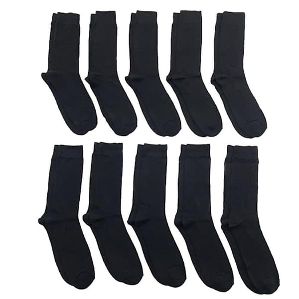 Bambusstrømper 10 par (sorte) Sort 46-48 46-48