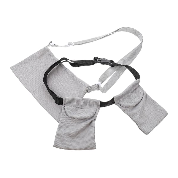 1 sæt mastektomi drænholder åndbar brystkirurgi drænpose med brusetaske Grey 29X15.5CM
