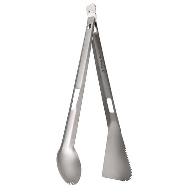 Tomshoo Titanium Serveringstenger Multifunksjonelle Bbq-tenger Med Spork Og Takket Spatel For Camping Fotturer Piknik Matlaging