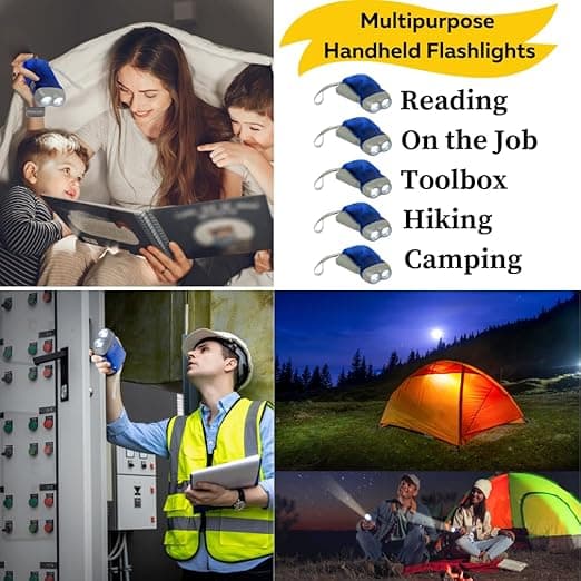 Handvev Nödficklampor -4-pack- Camping