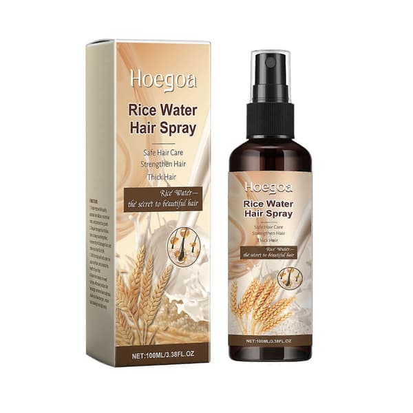 Risvatten för hårväxt, Risvatten Hårspray, Fermenterad Risvattenspray, Risvatten Hårväxtserum med Rosmarinolja 2pcs