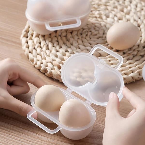 Eggoppbevaring Plastboks Matvaregodkjent Materiale Støtsikker Funksjon for Egg Mat Campingtur-FA-
