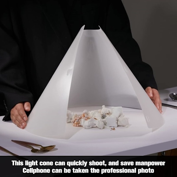 Fotografering Diffuser for Reflekterende Objekter, Desktop Lys Cone Små Produkt Fotografering Rekvisita Kosmetikk Smykker Fotografering