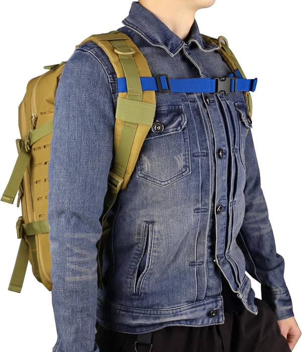 4 Pieces Chest Strap 61 cm x 2.5 cm Adjustable Chest Strap Non-slip Chest Strap for Backpack Quick Release Buckle Durable Quick Release