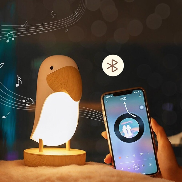 Toucan Bird Bluetooth-högtalare nattlampa - rosa