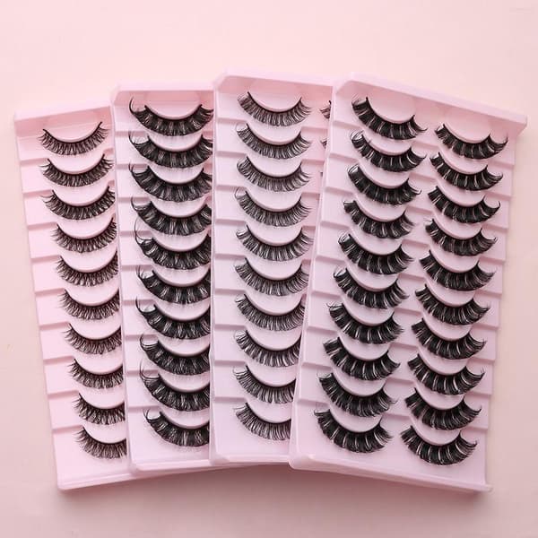 10 paria 3D Mink DD Curl -tekoripsiä TK02