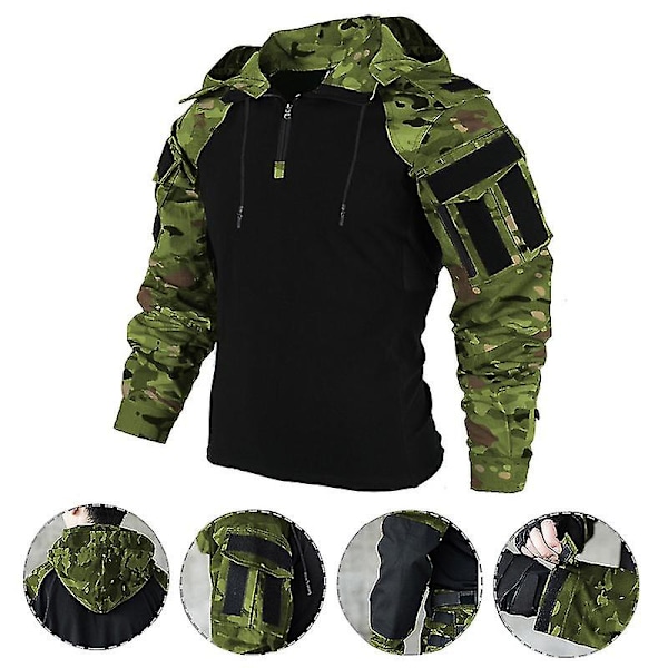 Herr taktisk skjorta USA kamouflage militär stridströja Airsoft Paintball Camping jakt kläder Camouflage M