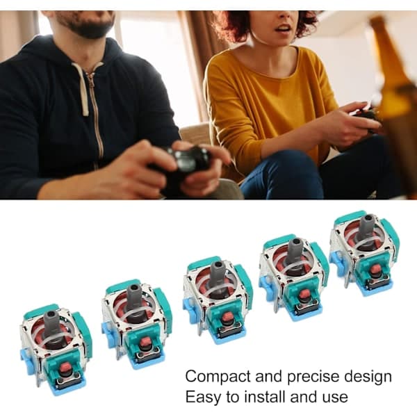 5-pak Erstatningsjoystick til PS5, Ny Analog Stick Tommelfingerenhed til Præcis Styring af Håndkontrollen, Holdbart PS5-tilbehør