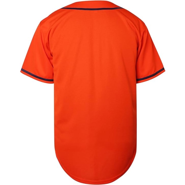 Enfärgad Hip Hop Baseball Uniformer Knappskjortor Sportuniformer Herr Damtröjor röd —M