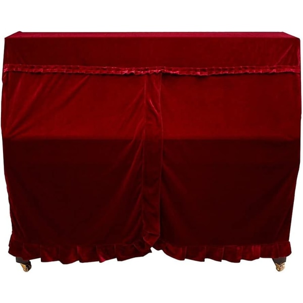 Klaverbetræk, Pleuche Fuldt klaver Støvtæt dekoreret betræk (rød) Beslag taburet152x60x110cm