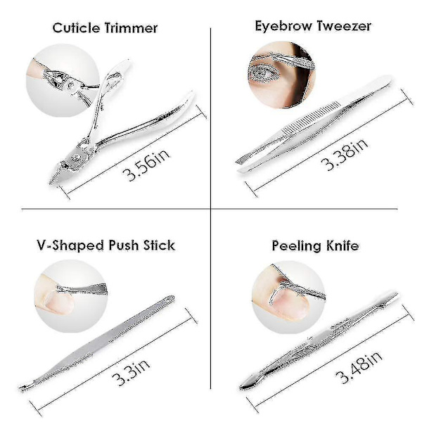 Nagelklippare Set Nagelkonst Set (17 delar-svart)