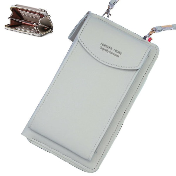 Pu Läder Blockering Crossbody Mobiltelefon Väska För Kvinnor Plånbok Handväska Green