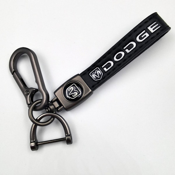 Lædernøglering til bil og cykel i metal | Holdbar nøglering | Nøglering og krogbeslag i sølv Sølv Hardware Sølv Hardware Silver Hardware Dodge