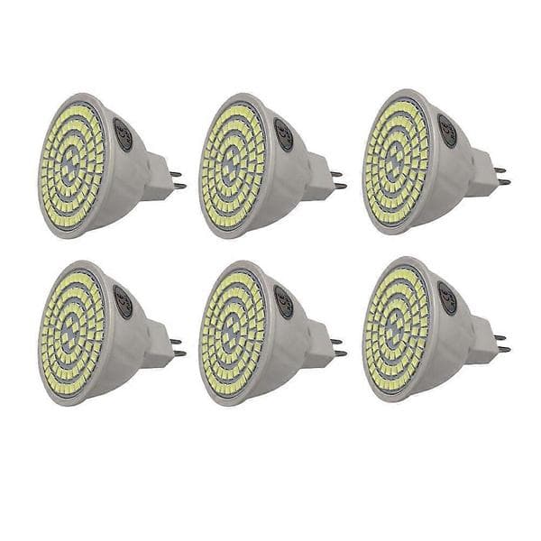 6 stk 8W MR16 LED-lamper Spotlight Pære Dagslysbelysning Downlight Energisparing (Varmhvit)