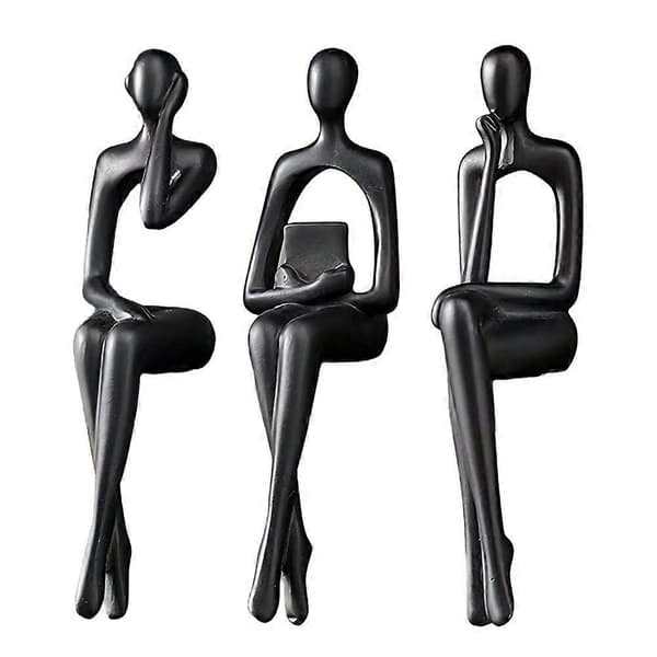 3 STK Skrivebordsfigurpynt Menneskekropskunstpynt Dekoration;'/ W9X4 black 1set