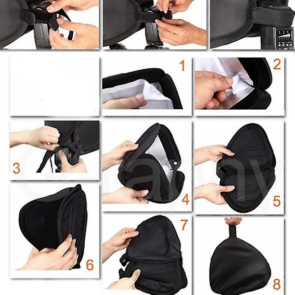 E23 Professionell Slr-kamera Foto Bärbar Blixt Softbox Lätt
