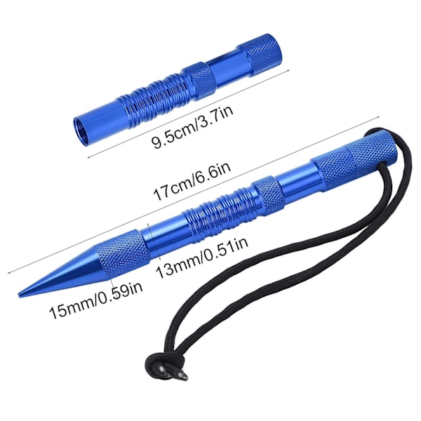 2024FID Paracord-neula alumiiniseos Paracord Fids -lisävarusteet nahka- tai Paracord-töihin Sininen
