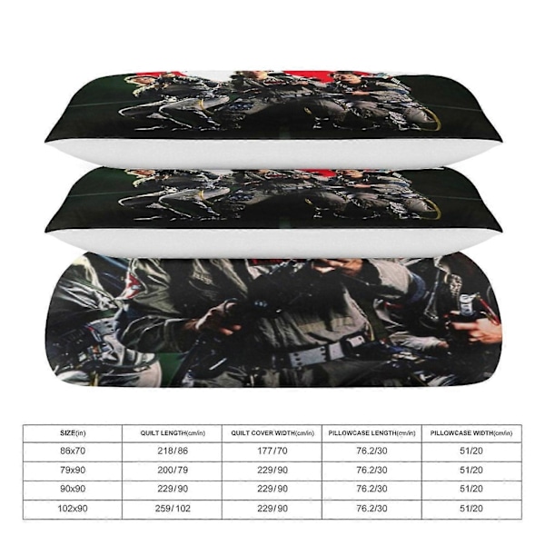 x342 Ghostbusters Påslakanset Mikrofiber Sängkläder 3D-tryckt Lättviktigt 3-delars Täcke, 1 Påslakan och 2 Örngott för Barn Pojke 240x260cm 94x102in