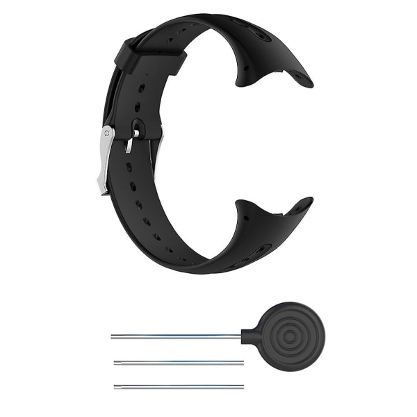 För Garmin Swim Watch Band Justerbart Armband Silica Sports Smartwatch Band Black