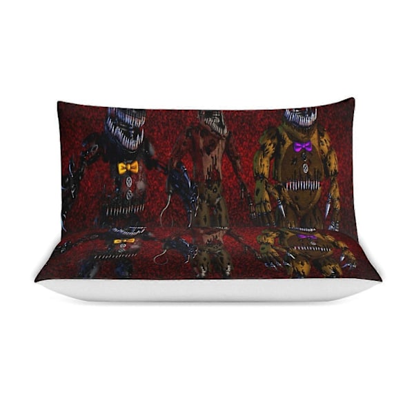 v1017 Five Nightat Freddy Täcke Set Tjockt Mjukt 3-delars Sängklädesset Året Runt Täcke med 2 Örngott för Vuxna Kvinnor Flickor Tonåringar Hemrum 135x200cm 53x78in