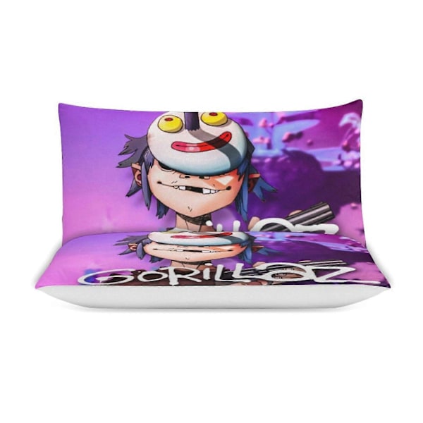 x199 Gorillaz 3-delt sengesett Varmt og komfortabelt mykt dynetrekk sengesett med 1 dynetrekk og 2 putetrekk for soverom b199 200x200cm 78x78in