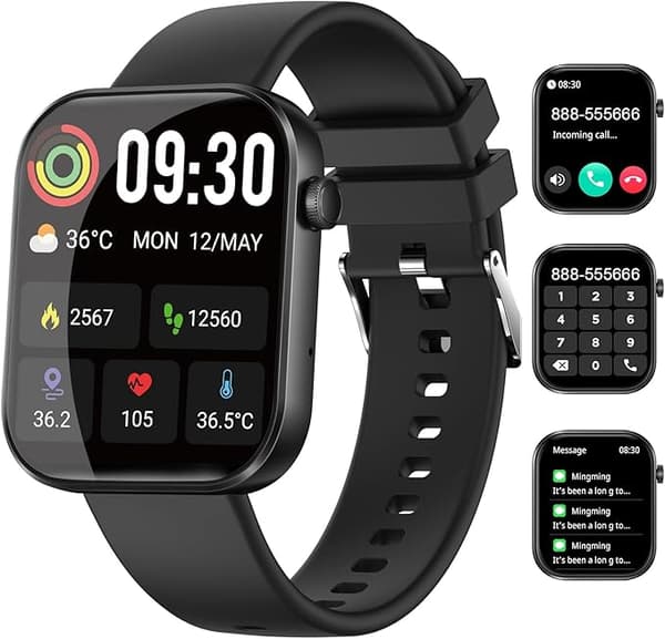 Smartwatch, 1,90\" HD Smartwatches til Mænd og Kvinder