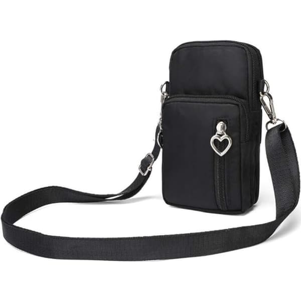 Mobile phone bag with shoulder strap - Handbag black h black 142