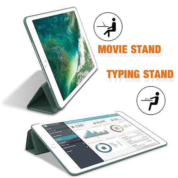 Beskyttende etui i læder til Apple iPad 7., 8., 9. og 10.2 tommer Black