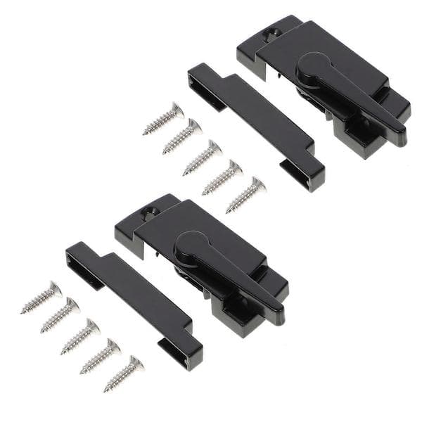 Window Hasp Sliding Window Locks Home Security Zinc Alloy 6.5X2.4CM 2 Sets