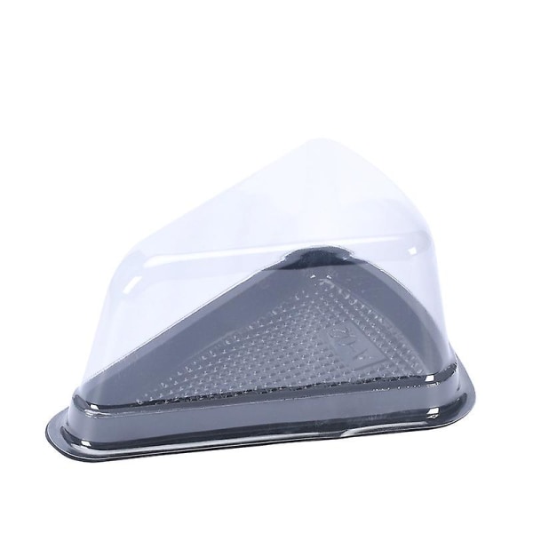 50 stk. gennemsigtige trekantformede mousse kageæsker enkelt cupcake beholder Black