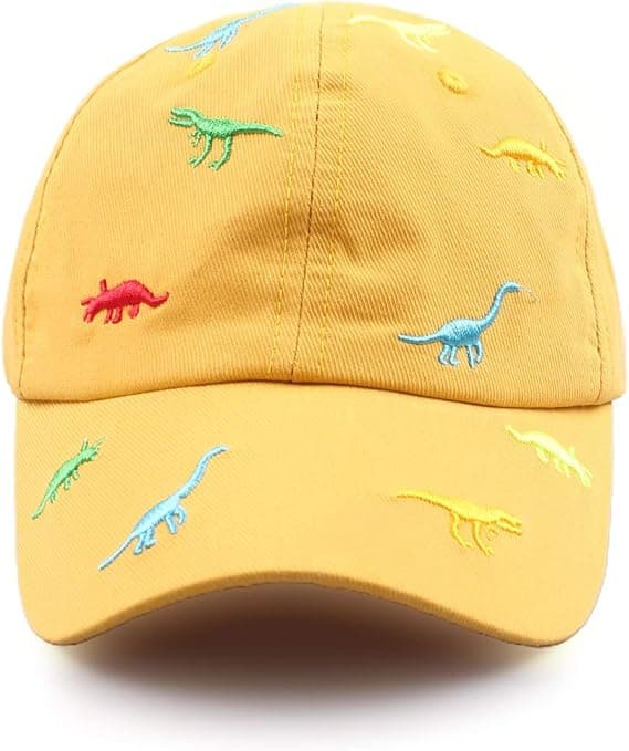 Dinosaur Gutter Jenter Caps Broderi Baby Baseball Caps Bomull Spedbarn Småbarn Barn Hatt Vår Sommer Høst 2-6ÅR
