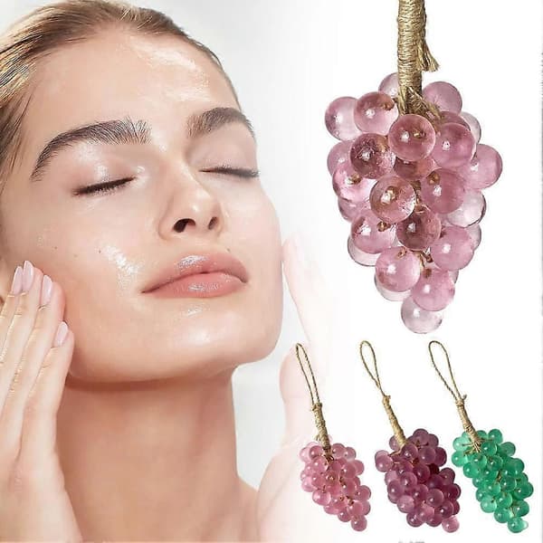 Kristallklar druvtvål, söt simuleringsdruvtvål, badrumsdekor och present pink 1pcs