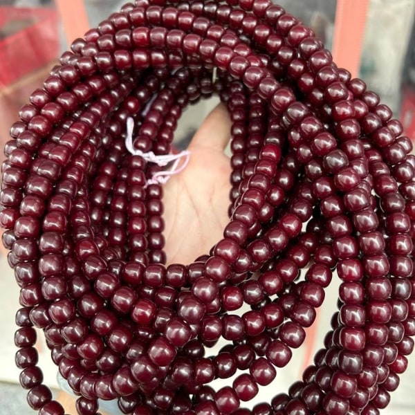 Live eksplosiv svigermor -grøn Bodhtan armbånd Mænd og kvinders kvinder spiller buddhistiske perler Cinnabar til Multi -Circle Bodo armbånd 328