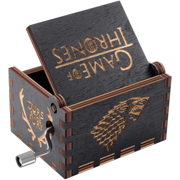 Game Of Thrones -musiikkilaatikko, antiikki käsin veistetyt puiset käsikampimusiikkilaatikot lahja jouluksi