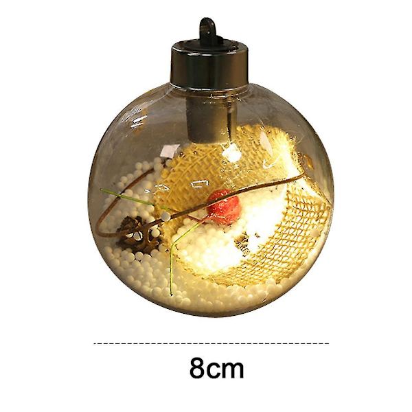 Jul LED Transparent Julkula Julgranshänge Lysande