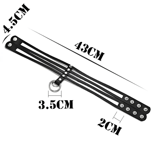 Unik Rund Choker Halsband PU Läder Sexig Present till Kvinnor Halsband Gothic Punk Hals Smycken Sexleksaker X633c