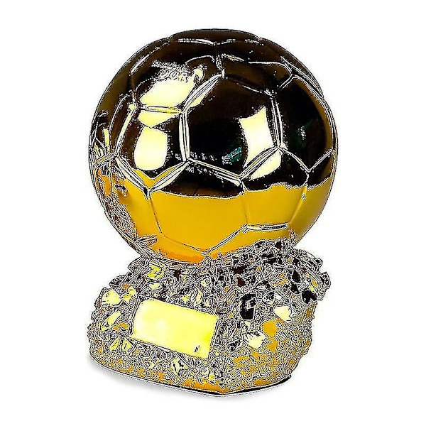 2022 Golden Ball Trophy Fotbollsfinal Målskytt Modell Resin Fotbollskupa Fan Collection Souvenir Fotbollsskor Form Trofé(25cm