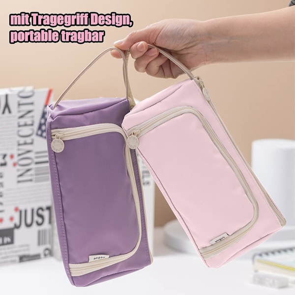 Pencil Case Girls Pencil Case Large Capacity Teenager Case Pens Pencil Case for School & Office Blue