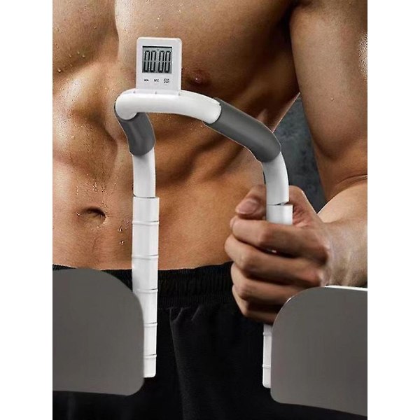 Ny Plank Trainer Bærbar Multifunksjonell Timing Plank Trainer Abs Push Up - Jxlgv Gray  Black