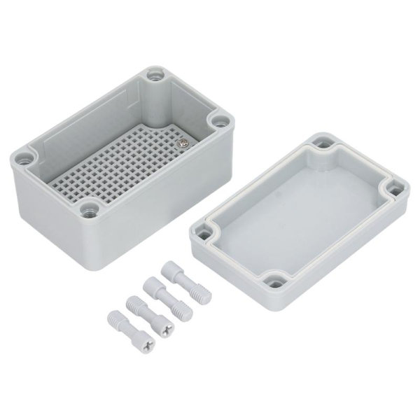 Gray Electrical Junction Box with Mounting Plate IP67 Waterproof Impact Resistance Practical Electrical Project Case